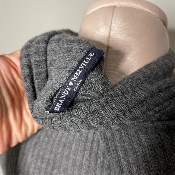 BRANDY MELVILLE HEATHER CHARCOAL GREY SWEATER DRESS - Picture 3 of 6